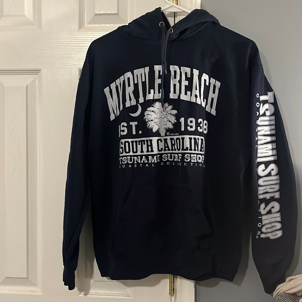 Navy blue tsunami myrtle beach sweatshirt